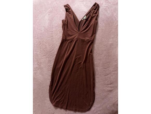 Charlotte Russe Dresses & Skirts - Charlotte Russe Brown Sleeveless V-Neck Dress XS